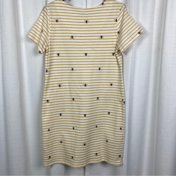 Joules Cream&Yellow Riviera Dress in Beestripe Sz.10 - Picture 9 of 15